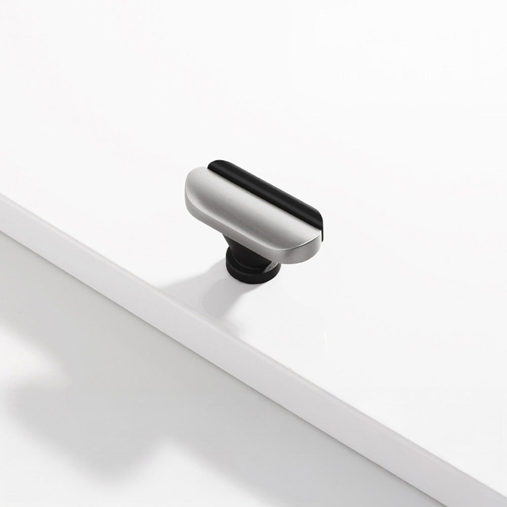 Two-Tone Rounded Cabinet Pulls and T-Knobs
