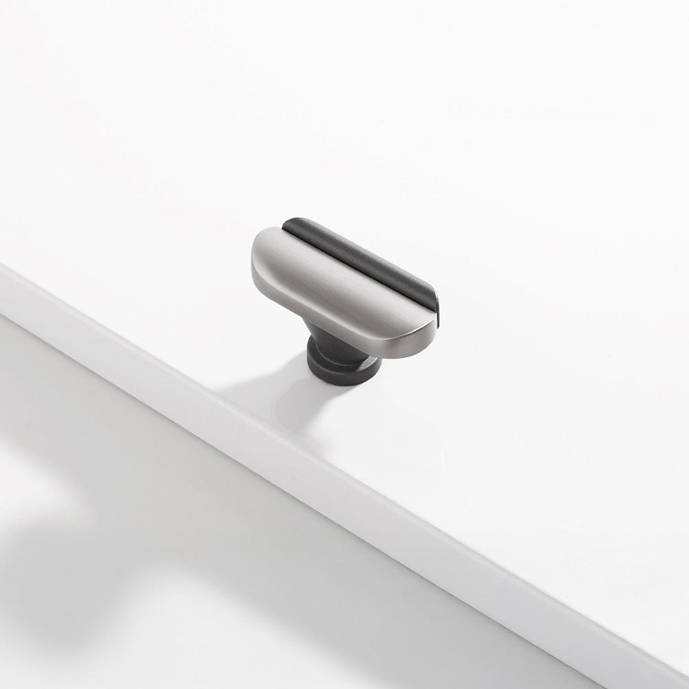 Two-Tone Rounded Cabinet Pulls and T-Knobs