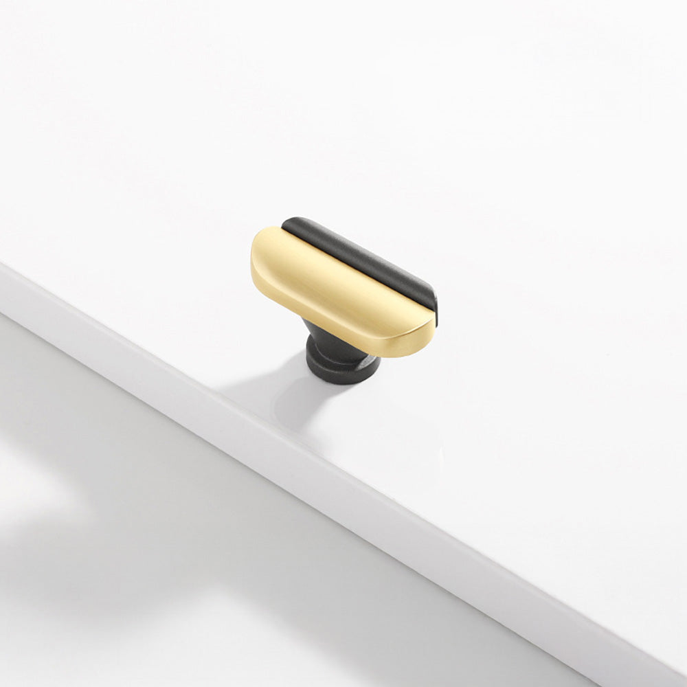 Two-Tone Rounded Cabinet Pulls and T-Knobs