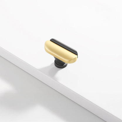 Two-Tone Rounded Cabinet Pulls and T-Knobs