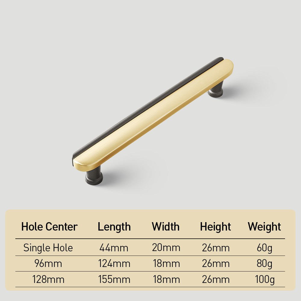 Two-Tone Rounded Cabinet Pulls and T-Knobs