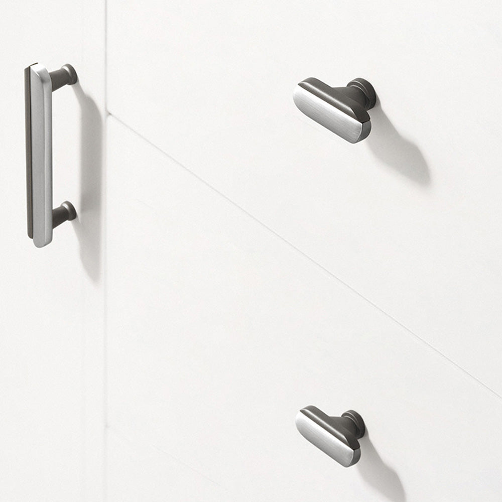 Two-Tone Rounded Cabinet Pulls and T-Knobs