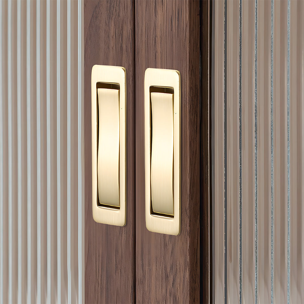 Zinc Alloy Flip-Out Recessed Cabinet Pulls for Drawers