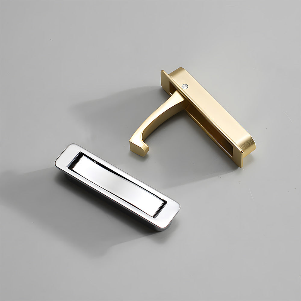 Zinc Alloy Flip-Out Recessed Cabinet Pulls for Drawers