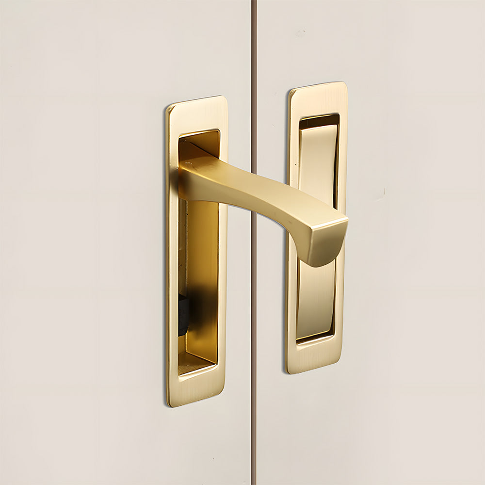 Zinc Alloy Flip-Out Recessed Cabinet Pulls for Drawers