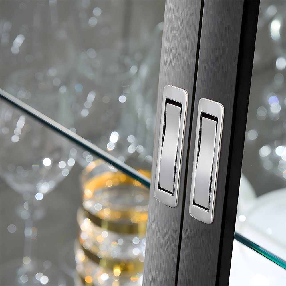 Zinc Alloy Flip-Out Recessed Cabinet Pulls for Drawers