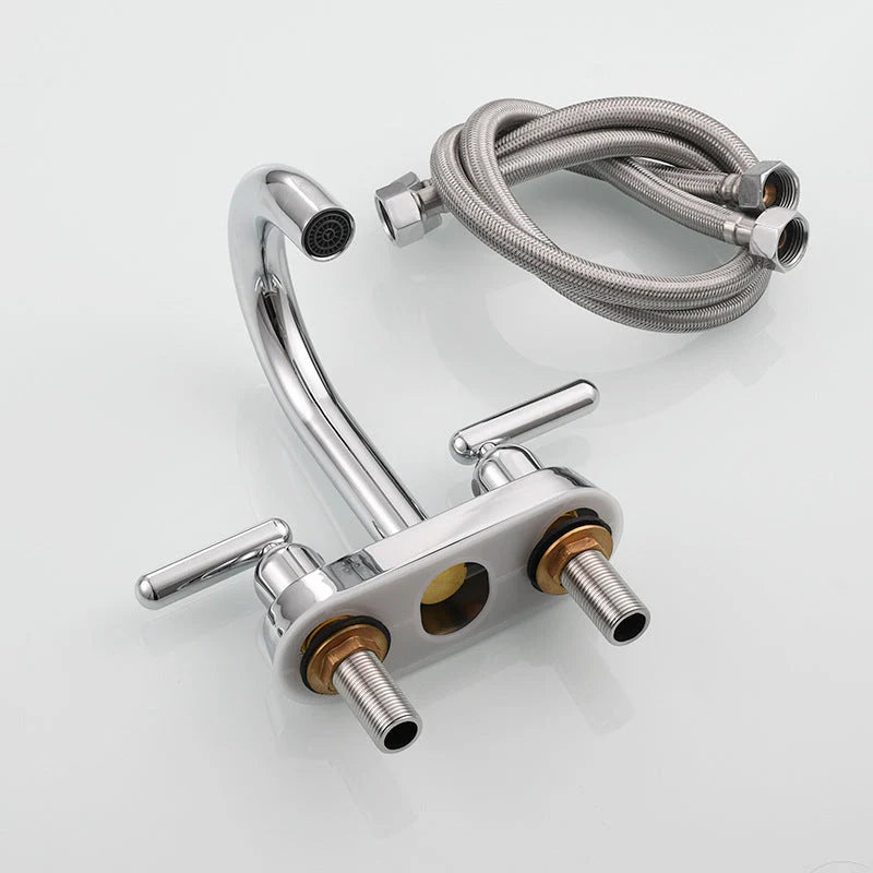 Tempra Modern Three-Hole Two-Handle Bathroom Sink Faucet - What is included
