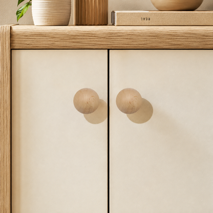 Natural Wood Mushroom Cabinet Knob