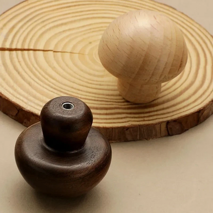 Natural Wood Mushroom Cabinet Knob