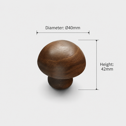 Natural Wood Mushroom Cabinet Knob