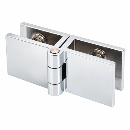 No-Drill Solid Brass Glass Cabinet Door Hinges, 0° / 90° / 180°
