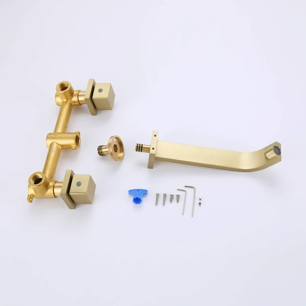 Nova Modern Concealed Wall-Mounted Two Handle Bathroom Faucet - What is included
