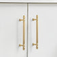 Gold Round Bar Cabinet Pulls and Matching Knobs