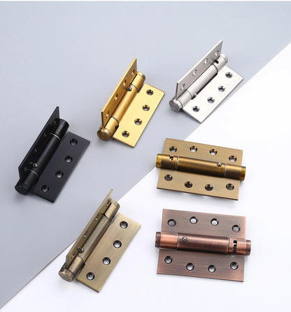 Adjustable Self-Closing Door Hinges with Hold-Open, 4-Inch & 5-Inch