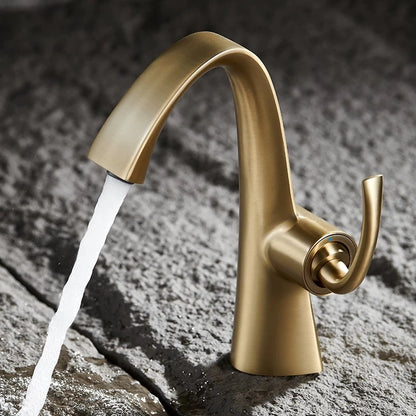 Calira Modern Single-Handle Single-Hole Bathroom Sink Faucet