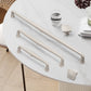 Gold / White Curved Cabinet Handles and Matching Knobs