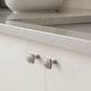 Gold / White Curved Cabinet Handles and Matching Knobs