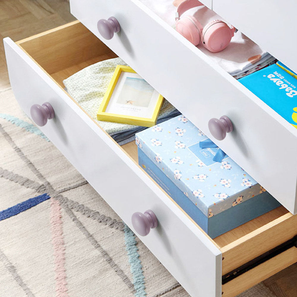 Colorful Birch Wood Cabinet Pulls and Knobs for Dressers