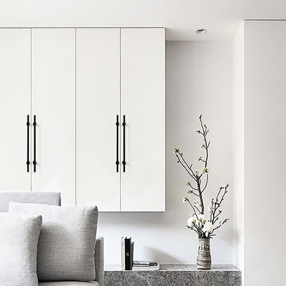 Two-Tone Slim Bar Cabinet Pulls for Wardrobes