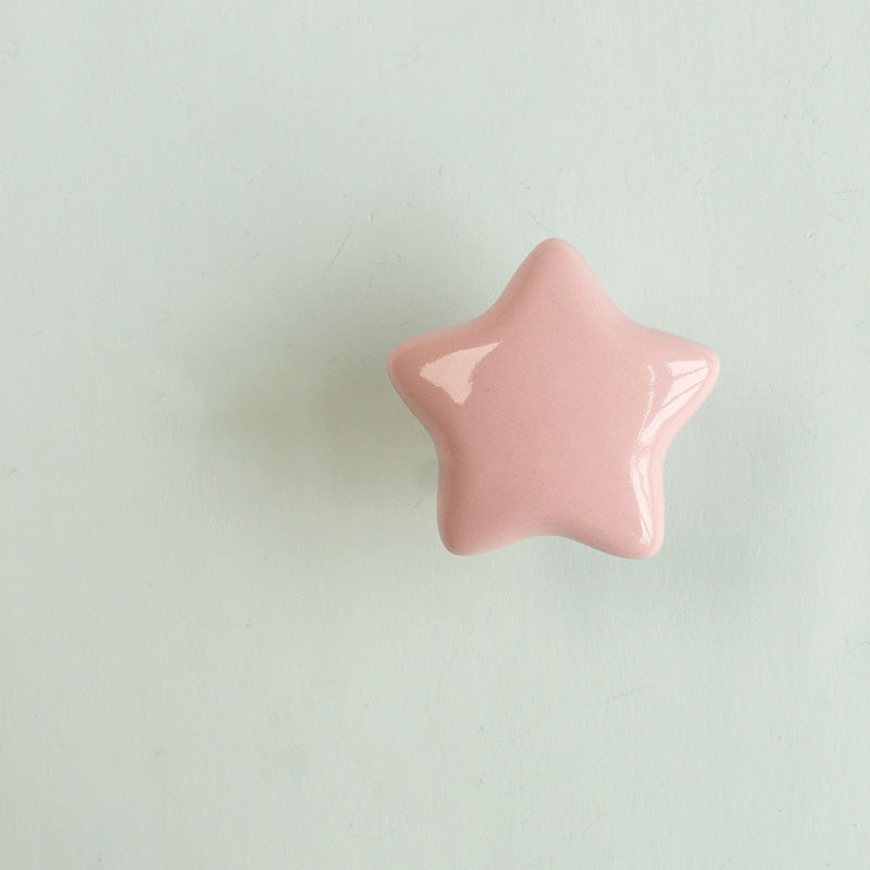 Colorful Ceramic Star Cabinet Knobs