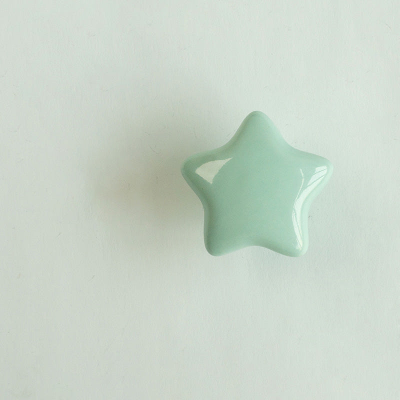 Colorful Ceramic Star Cabinet Knobs