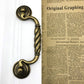 Vintage Brass Finish Bail Drawer Pull Handles