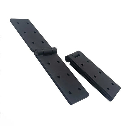 Heavy-Duty 270° Folding Gate Hinges for Wood Fences and Outdoor Doors, Black
