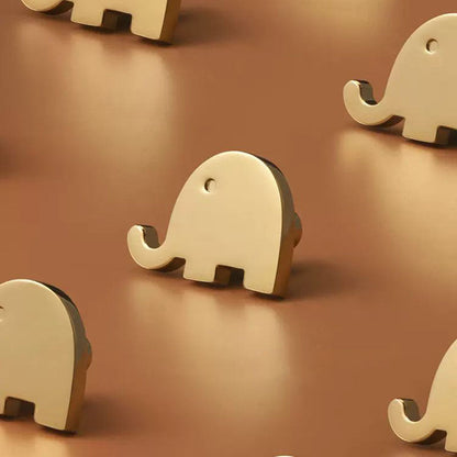 Brass Elephant Dresser Knobs in Three Finishes