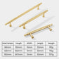 Gold Turned Round Bar Cabinet Handles and Drawer Pulls
