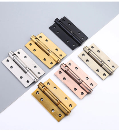 Adjustable Self-Closing Door Hinges with Hold-Open, 4-Inch & 5-Inch