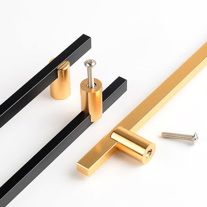 Two-Tone Slim Bar Cabinet Pulls for Wardrobes