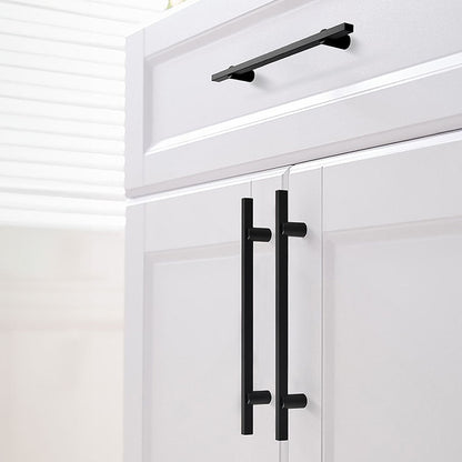 Two-Tone Slim Bar Cabinet Pulls for Wardrobes