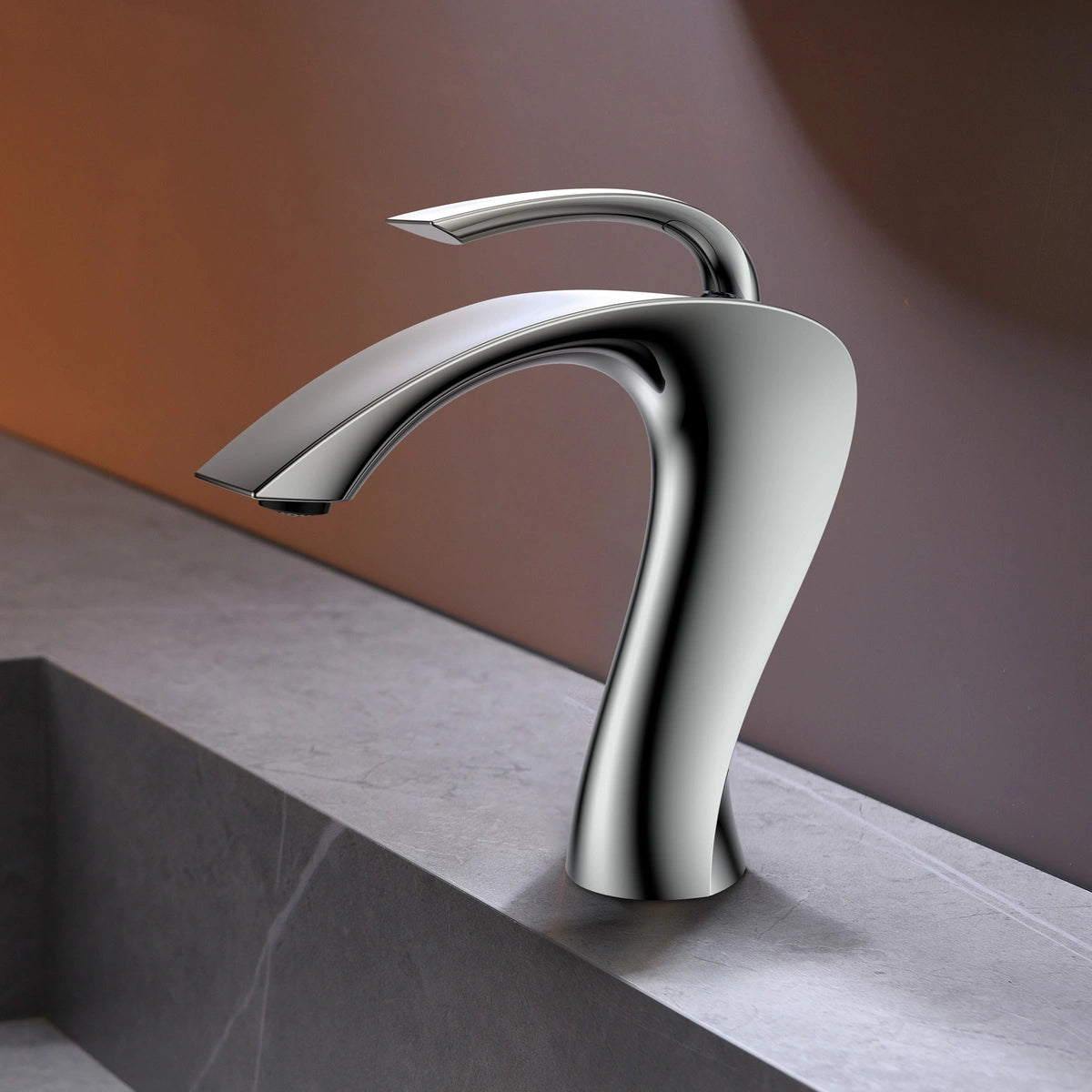 Lunara Modern Single-Handle Single-Hole Bathroom Sink Faucet