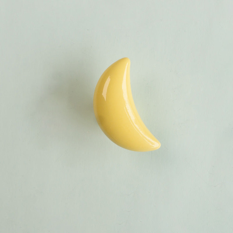 Colorful Ceramic Crescent Moon Cabinet Knobs