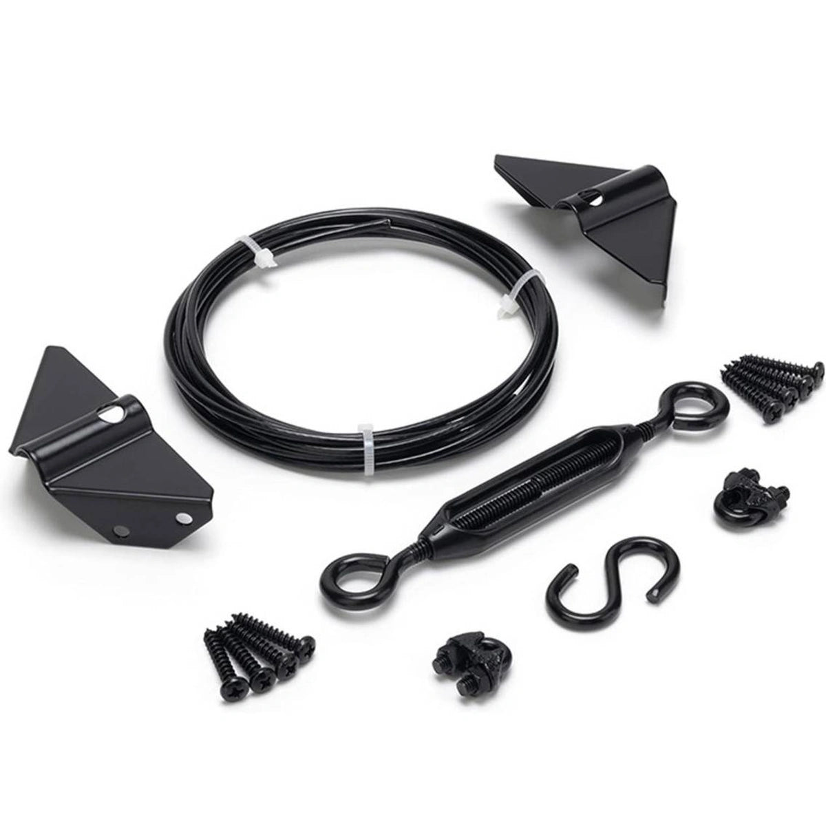 No-Sag Gate Kit with 9-Foot Adjustable Steel Cable for Wood Fence Gates