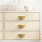 Gold Half Moon Cabinet Pulls, Solid Brass Drawer Handles