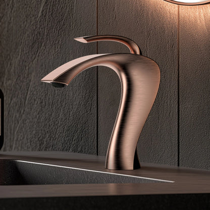 Lunara Modern Single-Handle Single-Hole Bathroom Sink Faucet
