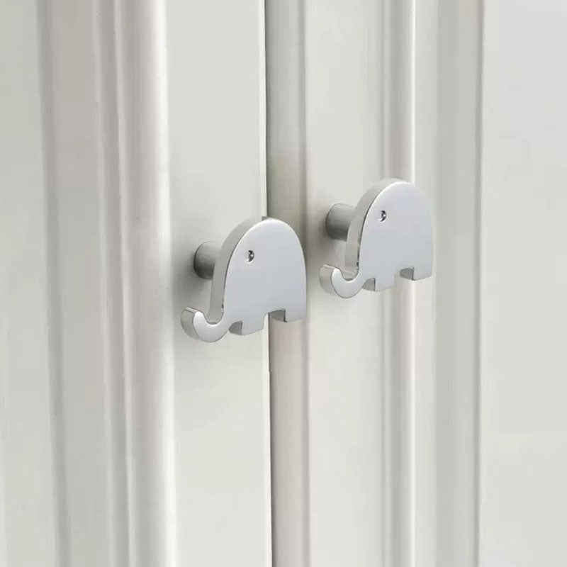 Brass Elephant Dresser Knobs in Three Finishes