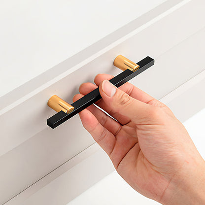 Two-Tone Slim Bar Cabinet Pulls for Wardrobes