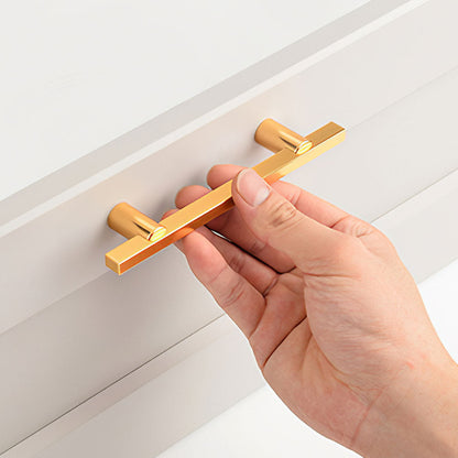 Two-Tone Slim Bar Cabinet Pulls for Wardrobes