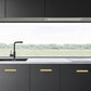Brushed Gold Solid Brass Flat Bar Cabinet Pulls and Handles