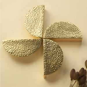 Gold Half Moon Cabinet Pulls, Solid Brass Drawer Handles