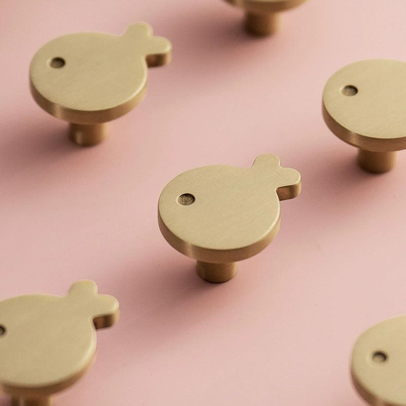 Brushed Brass Fish Cabinet Knobs