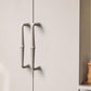 Gold / White Curved Cabinet Handles and Matching Knobs