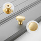 Gold Curved Brass Cabinet Pulls and Knobs for Wardrobes