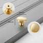 Gold Curved Brass Cabinet Pulls and Knobs for Wardrobes