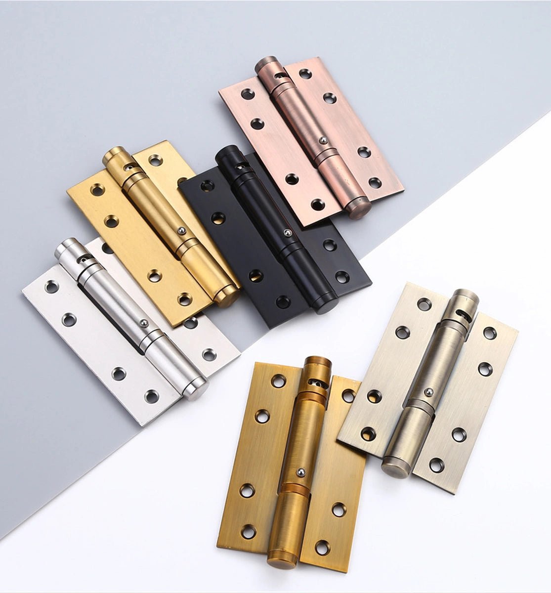 Adjustable Self-Closing Door Hinges with Hold-Open, 4-Inch & 5-Inch