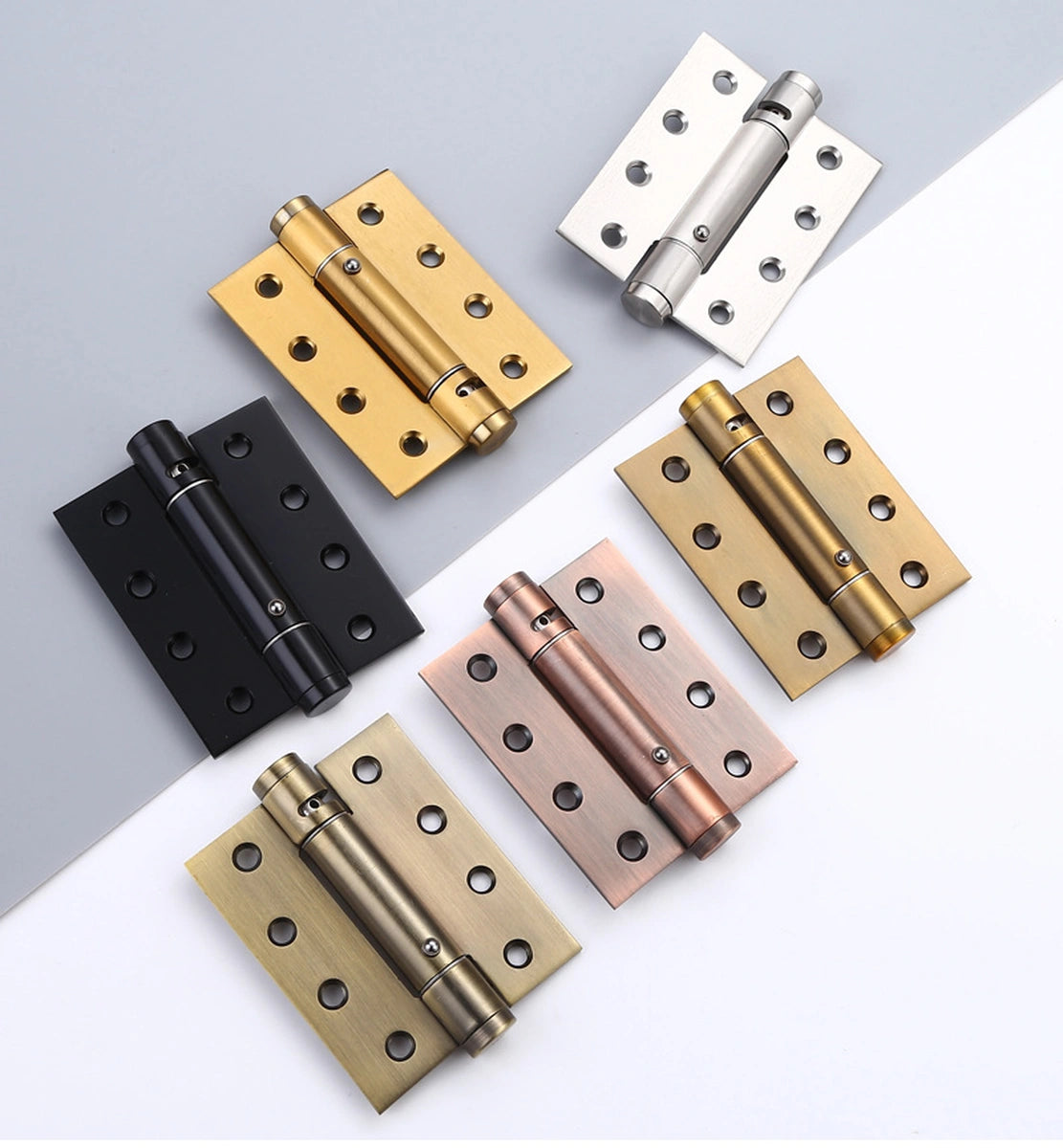 Adjustable Self-Closing Door Hinges with Hold-Open, 4-Inch & 5-Inch