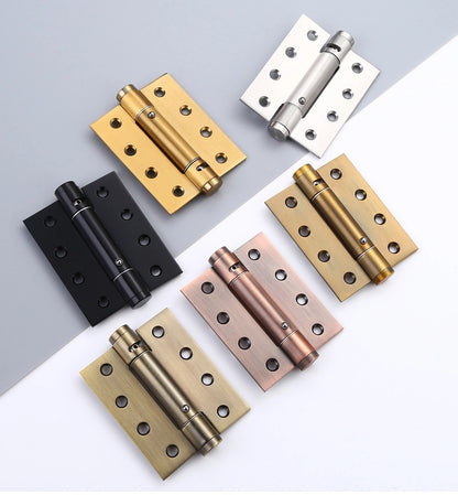 Adjustable Self-Closing Door Hinges with Hold-Open, 4-Inch & 5-Inch