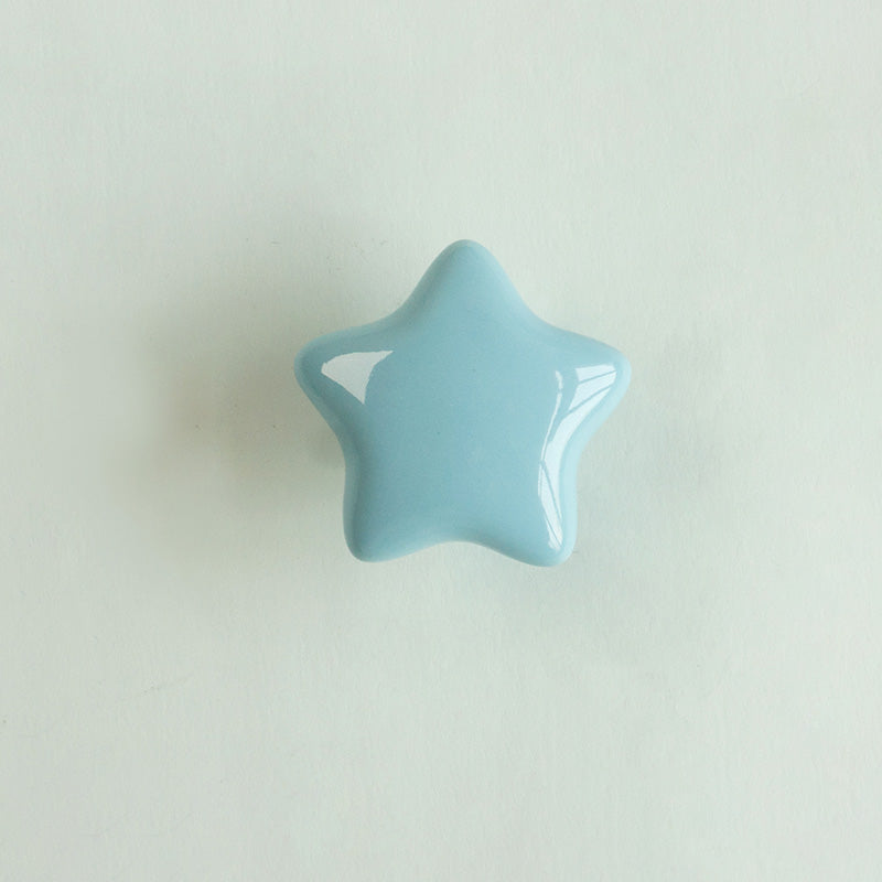 Colorful Ceramic Star Cabinet Knobs